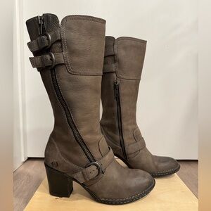 Born Treddy leather moto boots